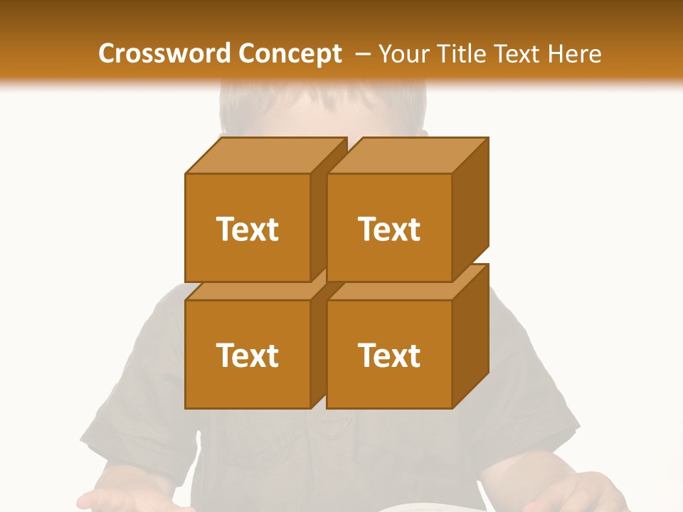 Little Boy Hard At Work PowerPoint Template