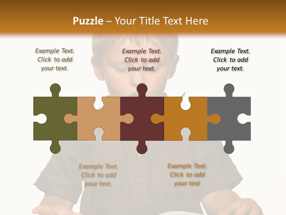 Little Boy Hard At Work PowerPoint Template