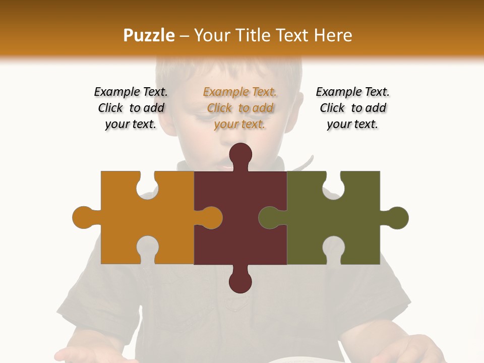 Little Boy Hard At Work PowerPoint Template