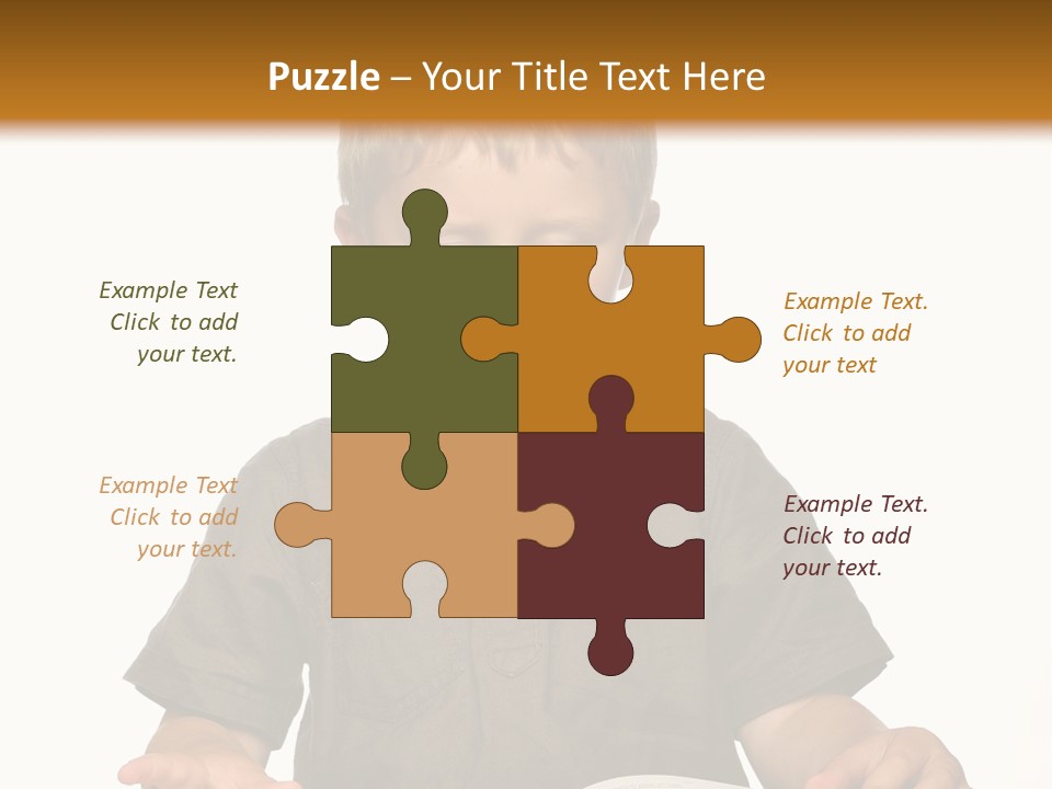 Little Boy Hard At Work PowerPoint Template