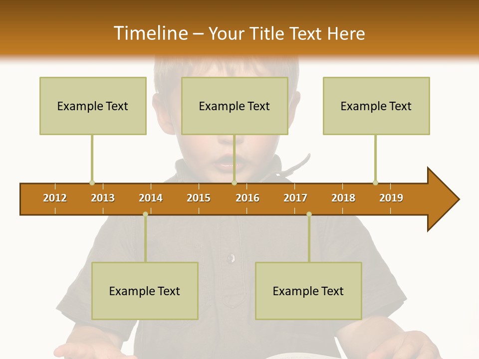 Little Boy Hard At Work PowerPoint Template