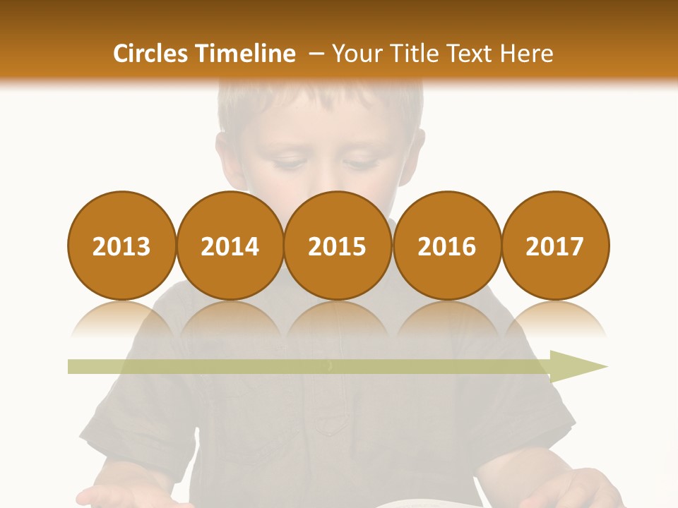 Little Boy Hard At Work PowerPoint Template