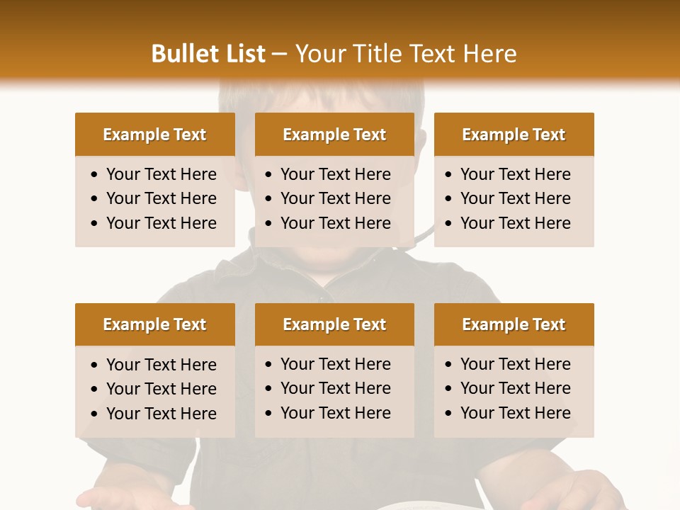 Little Boy Hard At Work PowerPoint Template