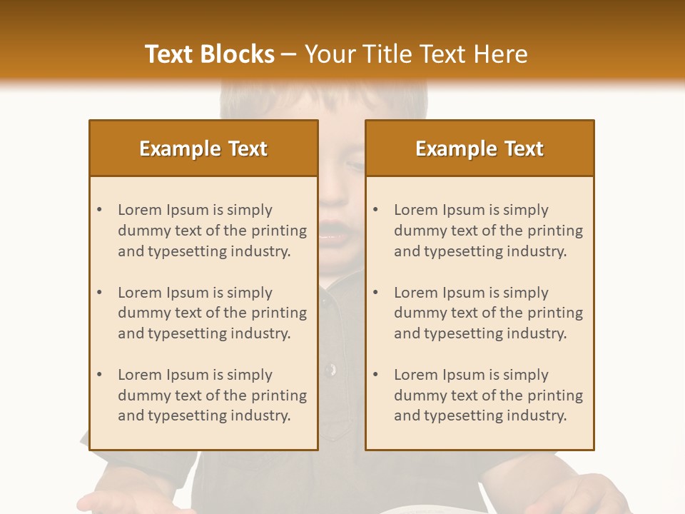 Little Boy Hard At Work PowerPoint Template