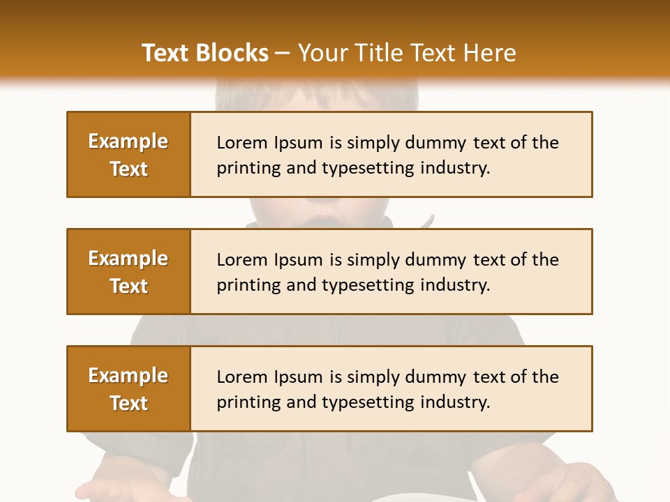 Little Boy Hard At Work PowerPoint Template