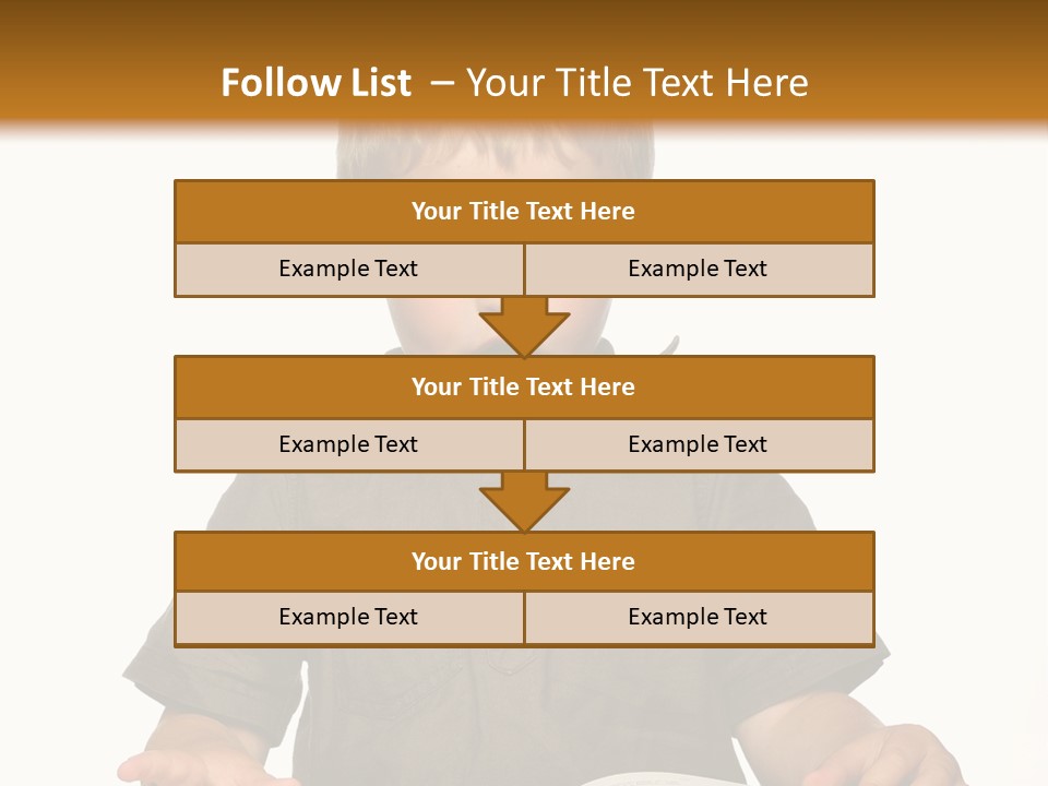 Little Boy Hard At Work PowerPoint Template