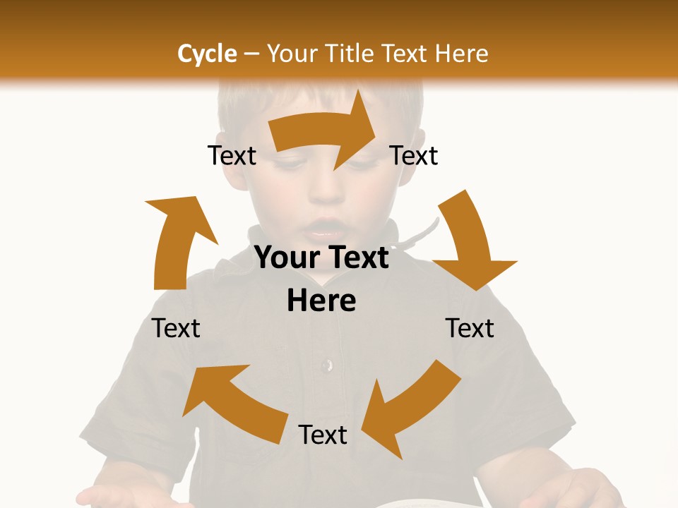 Little Boy Hard At Work PowerPoint Template