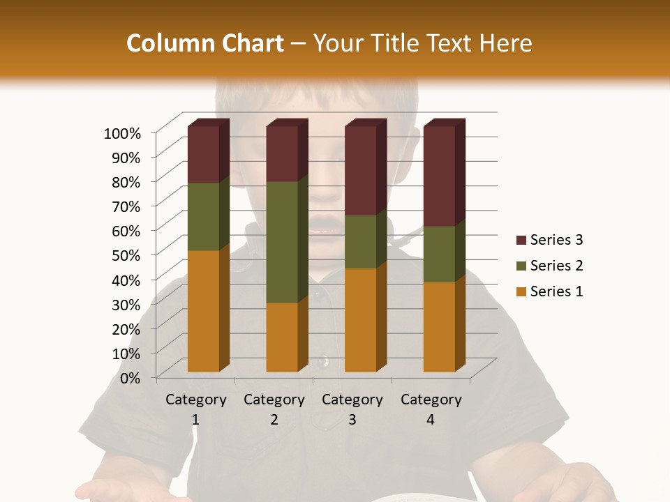 Little Boy Hard At Work PowerPoint Template