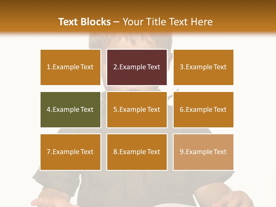 Little Boy Hard At Work PowerPoint Template