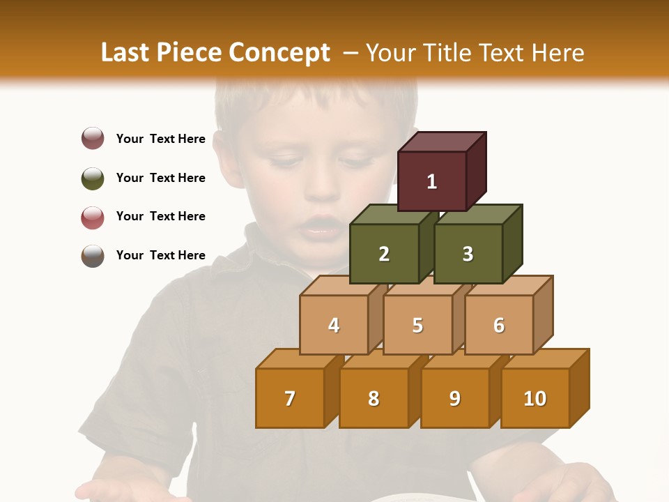 Little Boy Hard At Work PowerPoint Template
