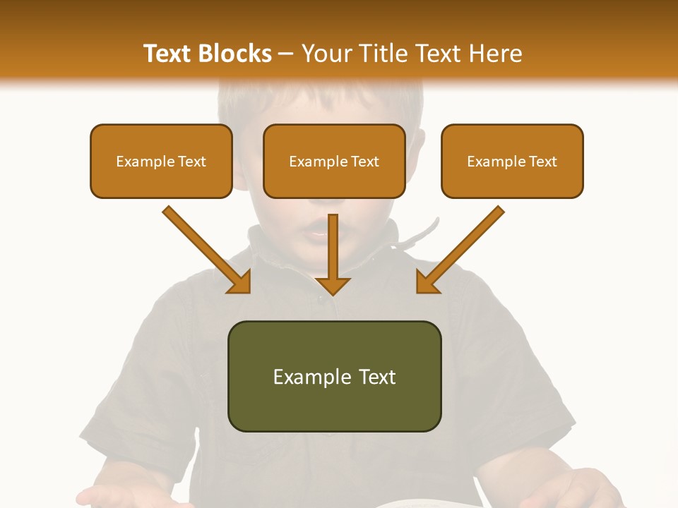 Little Boy Hard At Work PowerPoint Template