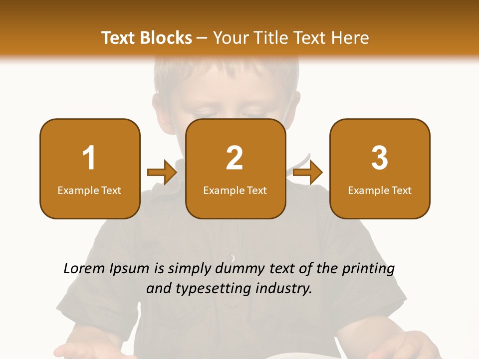 Little Boy Hard At Work PowerPoint Template