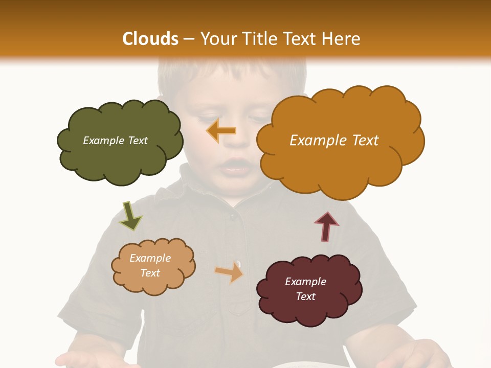 Little Boy Hard At Work PowerPoint Template