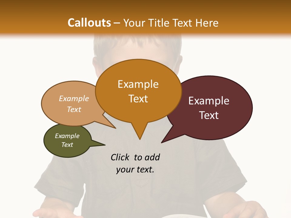 Little Boy Hard At Work PowerPoint Template