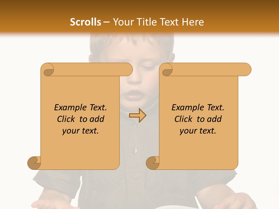 Little Boy Hard At Work PowerPoint Template