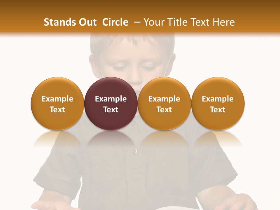 Little Boy Hard At Work PowerPoint Template