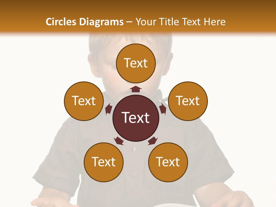 Little Boy Hard At Work PowerPoint Template