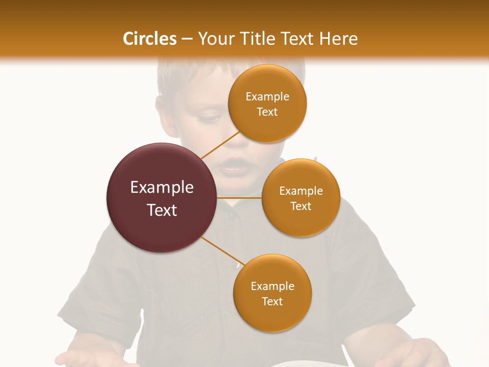 Little Boy Hard At Work PowerPoint Template