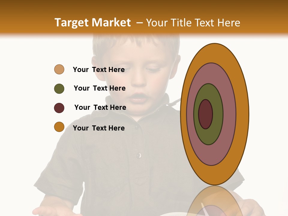 Little Boy Hard At Work PowerPoint Template