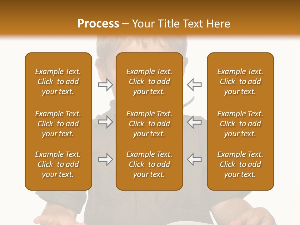 Little Boy Hard At Work PowerPoint Template