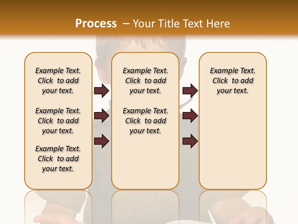 Little Boy Hard At Work PowerPoint Template