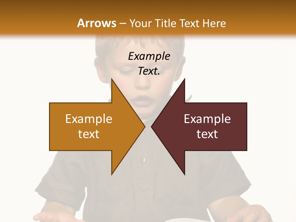 Little Boy Hard At Work PowerPoint Template