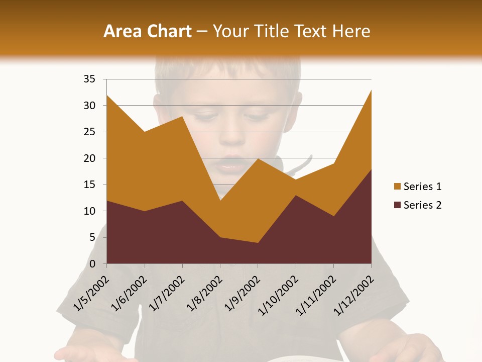 Little Boy Hard At Work PowerPoint Template
