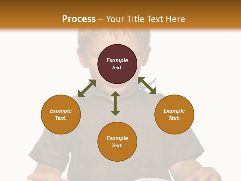 Little Boy Hard At Work PowerPoint Template