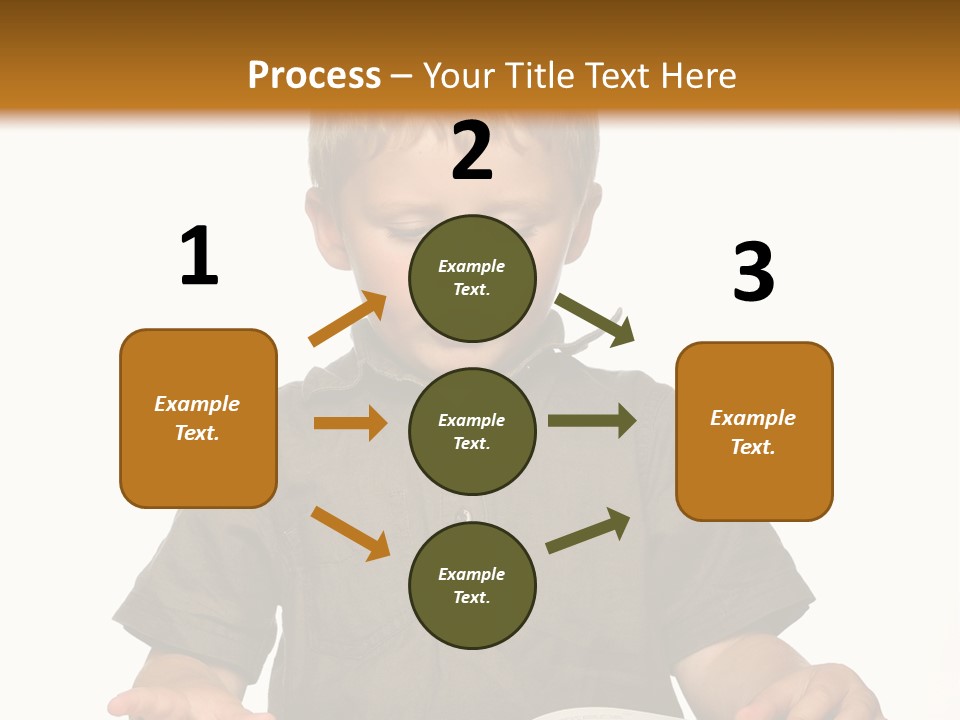 Little Boy Hard At Work PowerPoint Template