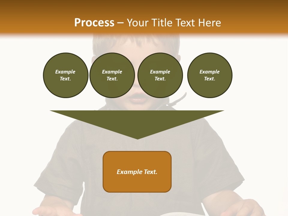 Little Boy Hard At Work PowerPoint Template