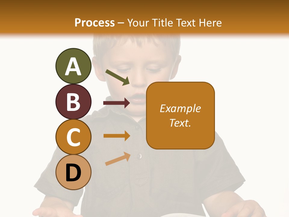 Little Boy Hard At Work PowerPoint Template