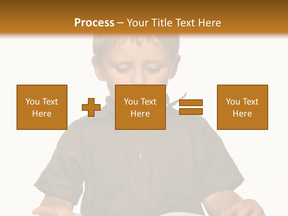 Little Boy Hard At Work PowerPoint Template