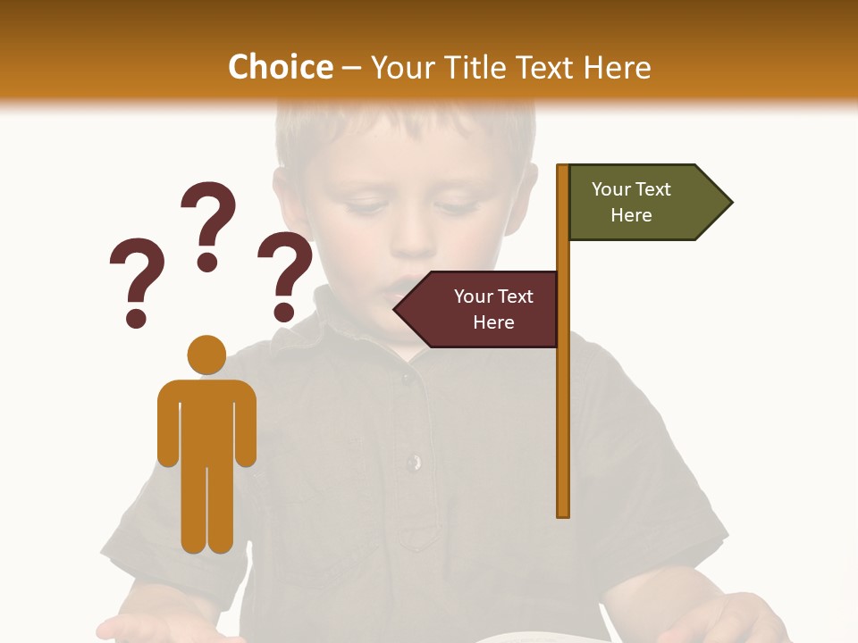 Little Boy Hard At Work PowerPoint Template