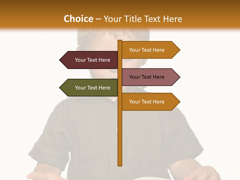 Little Boy Hard At Work PowerPoint Template