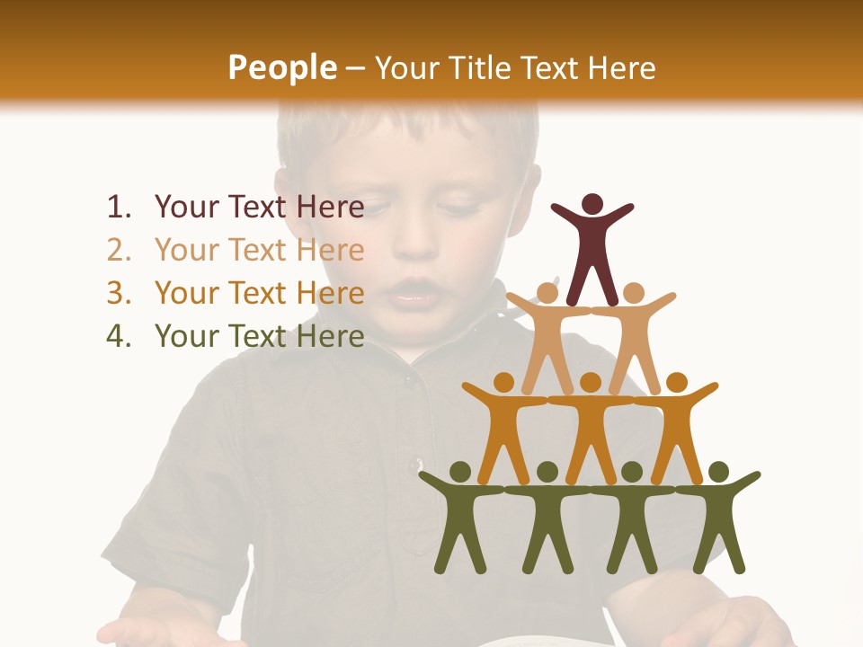 Little Boy Hard At Work PowerPoint Template