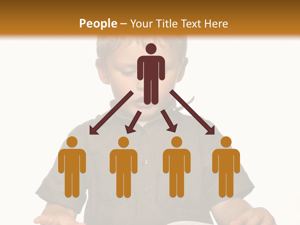 Little Boy Hard At Work PowerPoint Template