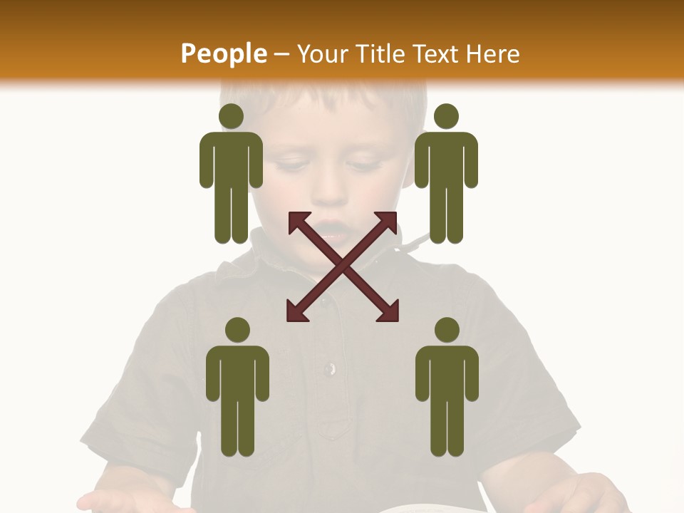 Little Boy Hard At Work PowerPoint Template