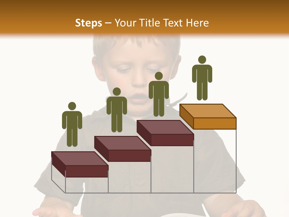 Little Boy Hard At Work PowerPoint Template