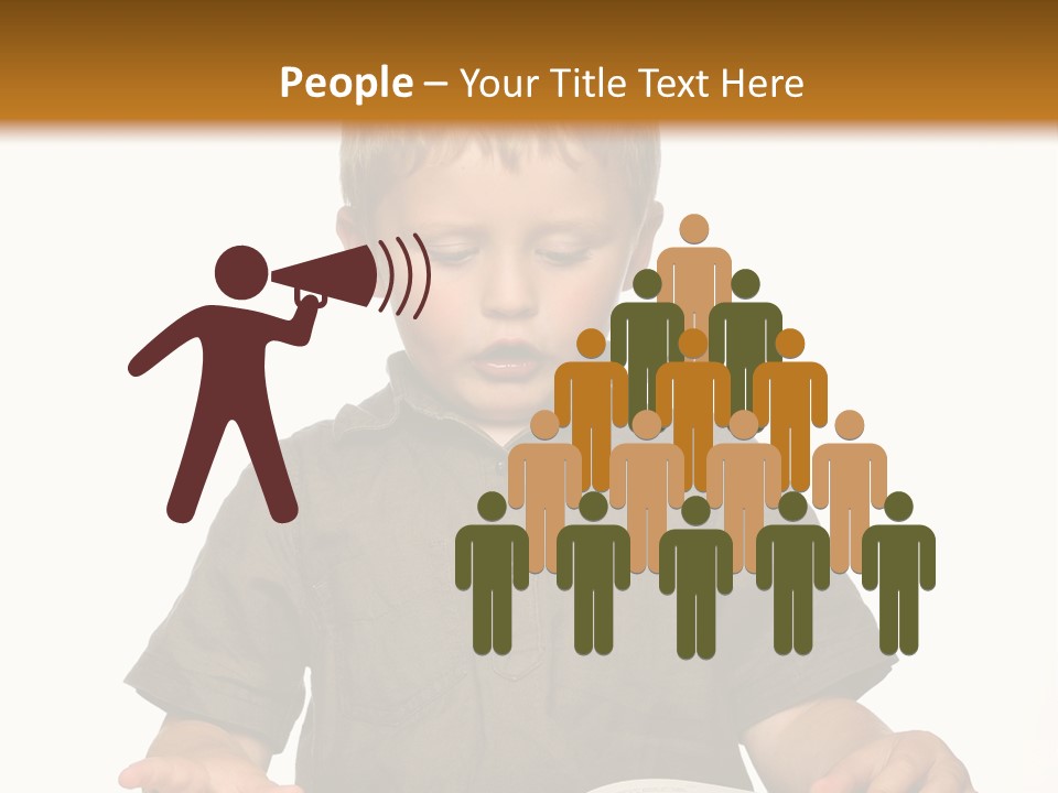 Little Boy Hard At Work PowerPoint Template