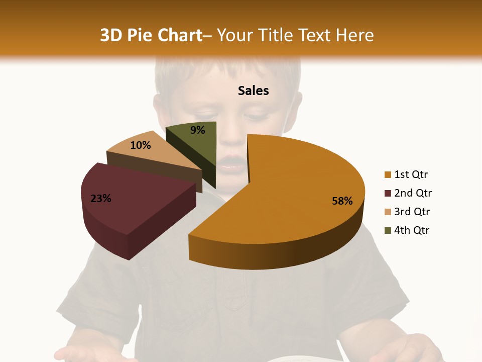 Little Boy Hard At Work PowerPoint Template