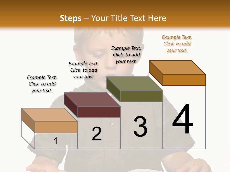 Little Boy Hard At Work PowerPoint Template
