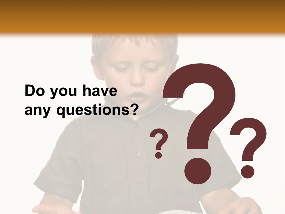 Little Boy Hard At Work PowerPoint Template