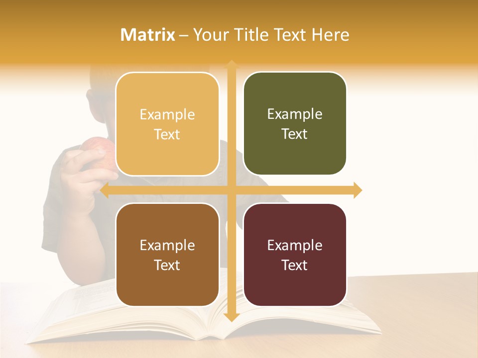 Little Boy Hard At Work PowerPoint Template