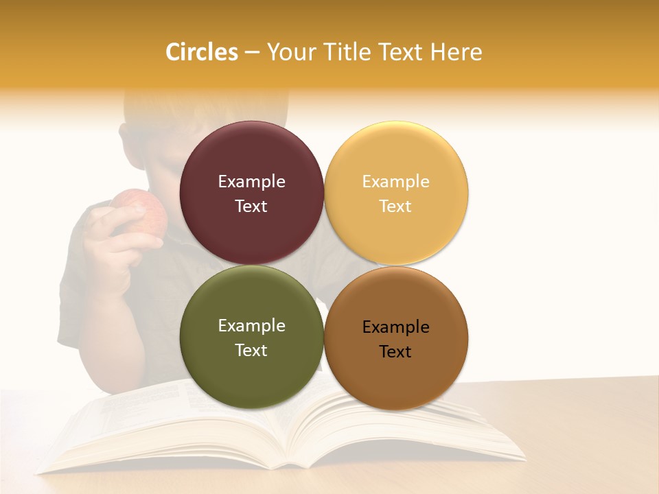 Little Boy Hard At Work PowerPoint Template