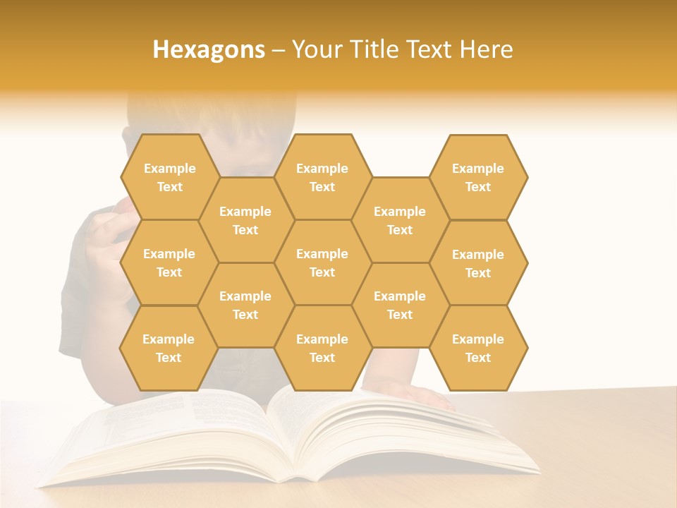 Little Boy Hard At Work PowerPoint Template