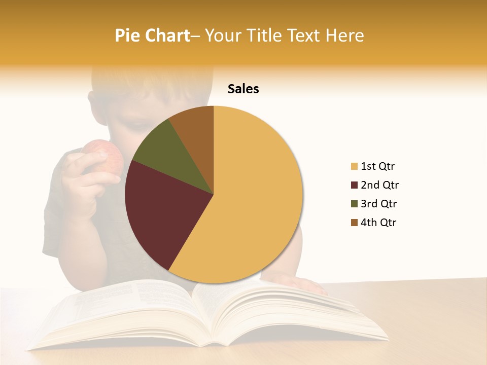 Little Boy Hard At Work PowerPoint Template