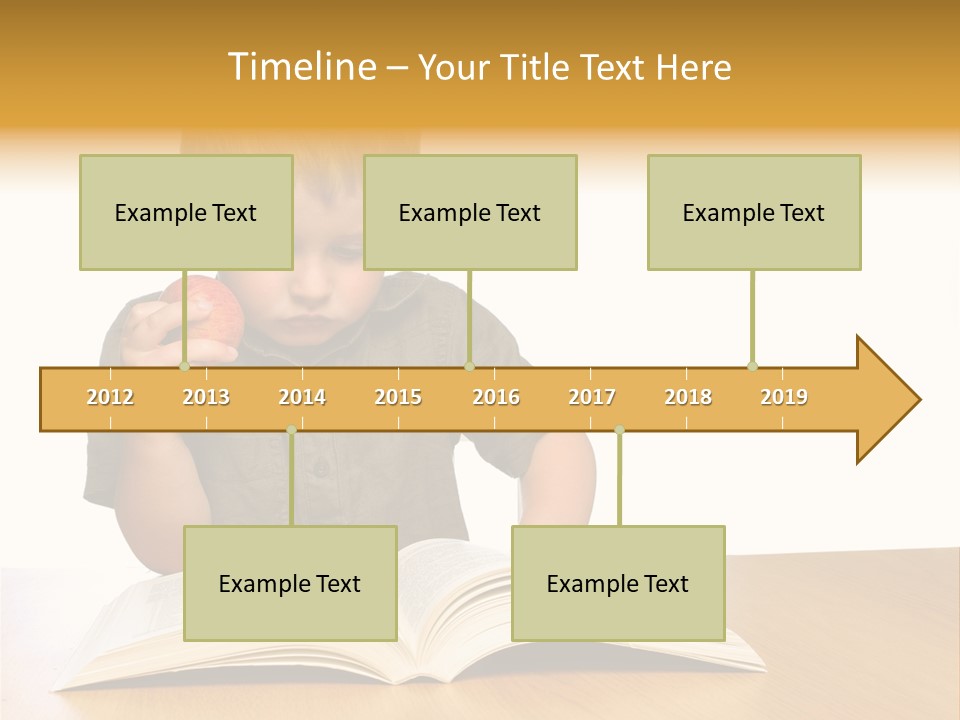 Little Boy Hard At Work PowerPoint Template