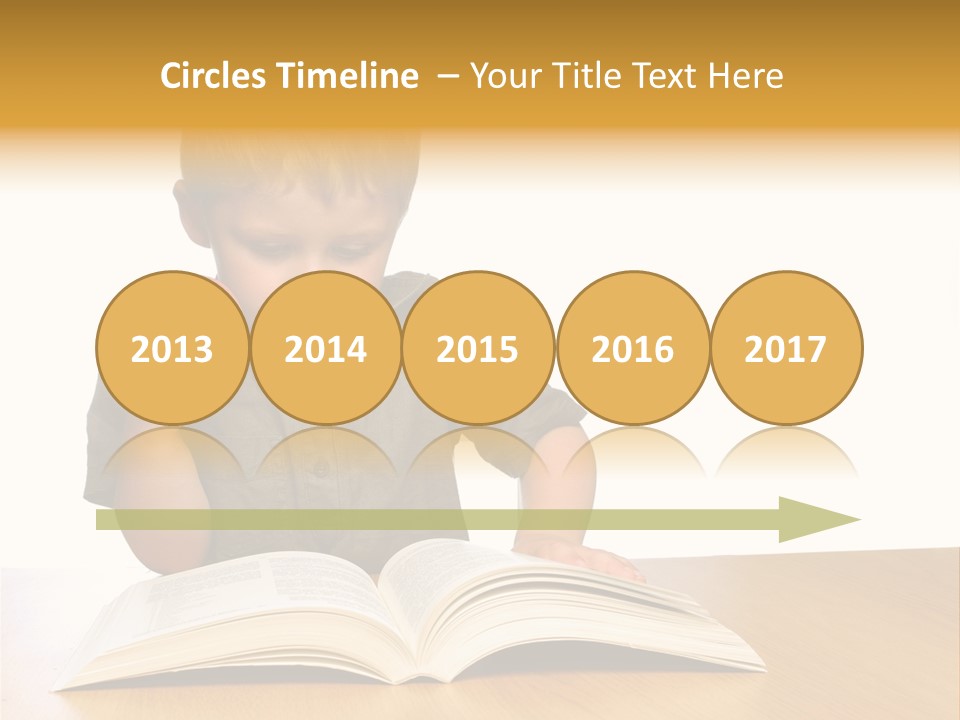 Little Boy Hard At Work PowerPoint Template