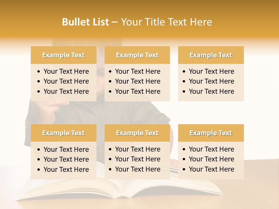 Little Boy Hard At Work PowerPoint Template