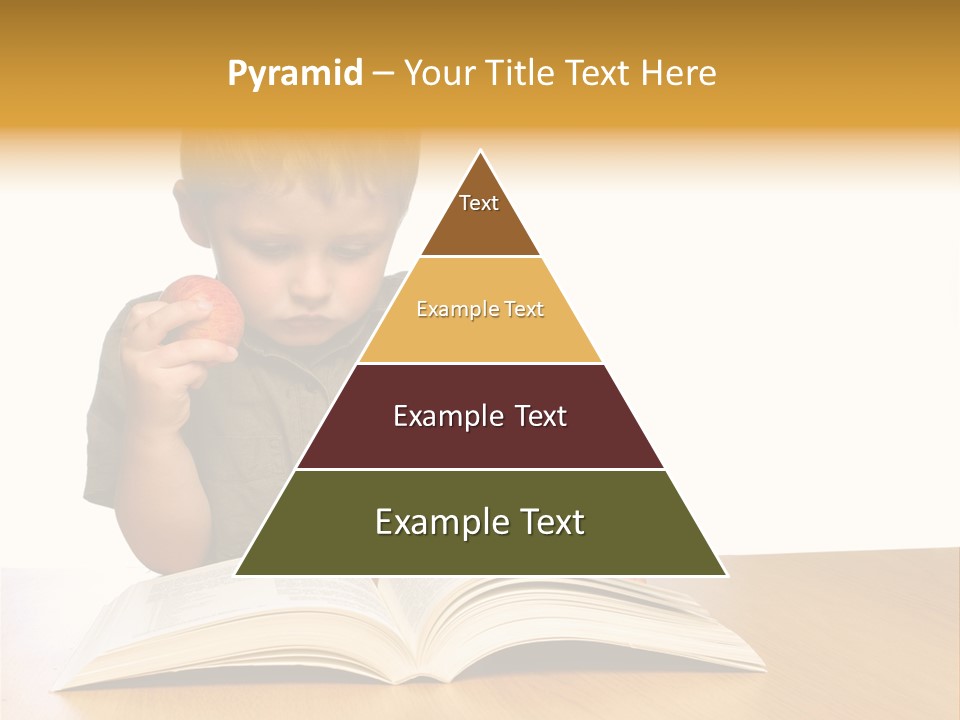 Little Boy Hard At Work PowerPoint Template